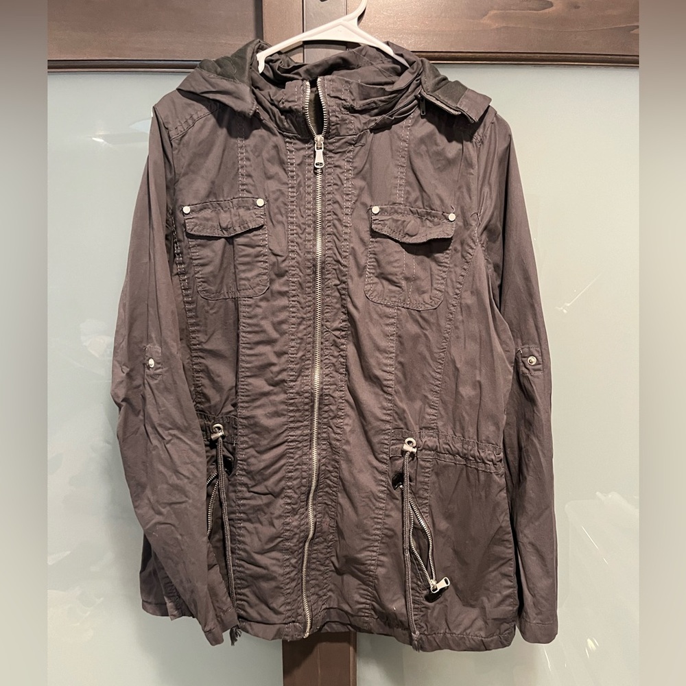 Women’s dark gray utility jacket